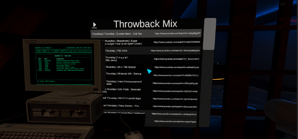 Before: The default ProTV playlist UI isfunctional but out of place in the Lower Level 2.0 aesthetic